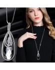 Meyfflin długie naszyjniki dla kobiet Collier Femme geometryczne komunikat Colar Maxi moda biżuteria Crystal Bijoux 2019