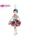 Bonsny Shell Crystal Doll naszyjnik pasujący do sukienki Handmade francuski wisiorek w kształcie lalki 2016 aktualności Alloy Gi