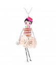 Bonsny Shell Crystal Doll naszyjnik pasujący do sukienki Handmade francuski wisiorek w kształcie lalki 2016 aktualności Alloy Gi