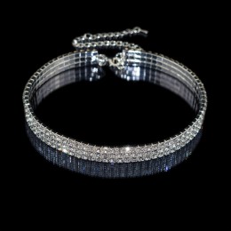 Gotycka luksusowa rozciągliwa elastyczna siła kryształowe naszyjniki choker Charms Rhinestone naszyjnik choker dla kobiet biżute