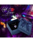 Cdyle Fashion Women 925 Sterling Silver naszyjnik z fioletowym kryształem Angel Wings Heart naszyjnik prezent urodzinowy