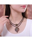 2019 kobieta chokers naszyjniki biżuteria w stylu vintage motyw drzewa drewniany naszyjnik hurtownie długi naszyjnik dla kobiet 