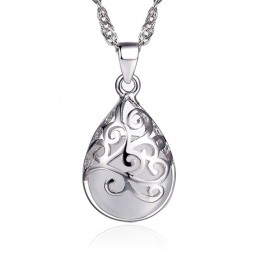 XIYANIKE 925 Sterling Silver Moonlight kocie oko moda wisiorki naszyjniki dla kobiet biżuterii Collares VNS8168