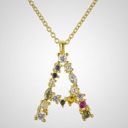 ANDYWEN 925 srebro złoto Leter M wisiorek początkowa F alfabet naszyjnik opale moda 2019 kobiety akcesoria biżuteria