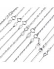 BAMOER Classic Basic Chain 100% 925 Sterling Silver karabińczyk regulowany naszyjnik łańcuch biżuteria SCA009-45