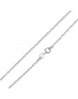 BAMOER Classic Basic Chain 100% 925 Sterling Silver karabińczyk regulowany naszyjnik łańcuch biżuteria SCA009-45