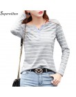Damska koszulka bawełniana z krótkim rękawem damska koszulka w paski letnia wiosna jesień damska Blusa biała Plus rozmiar modny 