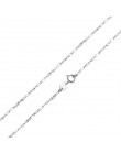 BAMOER Classic Basic Chain 100% 925 Sterling Silver karabińczyk regulowany naszyjnik łańcuch biżuteria SCA009-45