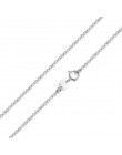 BAMOER Classic Basic Chain 100% 925 Sterling Silver karabińczyk regulowany naszyjnik łańcuch biżuteria SCA009-45