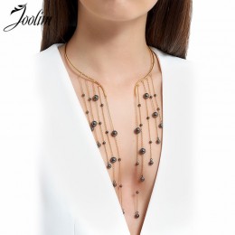 JOOLIM biżuteria hurtowych/łańcuch Tassel wisiorek mankiet Choker naszyjnik wodospad wyróżniający się naszyjnik biżuteria stylow