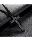 Retro Christian Jesus pojedynczy tytanowy krzyż pisma naszyjnik ze stali nierdzewnej czarny modlitwa Choker wisiorki krzyżowe dl