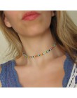 TTLIFE czeski Handmade Rainbow koraliki Choker naszyjnik Boho cukierki kolor koralik satelita naszyjnik kobiety moda biżuteria n