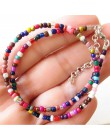 TTLIFE czeski Handmade Rainbow koraliki Choker naszyjnik Boho cukierki kolor koralik satelita naszyjnik kobiety moda biżuteria n