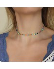 TTLIFE czeski Handmade Rainbow koraliki Choker naszyjnik Boho cukierki kolor koralik satelita naszyjnik kobiety moda biżuteria n