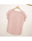 T-shirt damski topy damskie 2020 letnie bawełniane koszulki dla kobiet czarny biały różowy Plus rozmiar Tshirt z krótkim rękawem