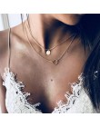 Boho Vintage wielowarstwowy kryształ turecki oko gwiazda naszyjnik moda złoty kolorowy wisiorek naszyjnik Choker dla kobiet