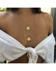 Boho Vintage wielowarstwowy kryształ turecki oko gwiazda naszyjnik moda złoty kolorowy wisiorek naszyjnik Choker dla kobiet