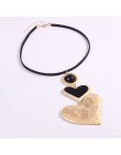 KMVEXO 2019 moda Big Love Heart Collar Choker naszyjniki dla kobiet w stylu Vintage wisiorek typu statement naszyjniki wesele pr