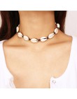 Nowy czarny naszyjnik na lince naszyjnik naturalna muszla bransoletki muszla Choker Collar naszyjniki Shell Choker bransoletka n