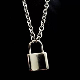 Rock Choker Lock naszyjnik warstwowy łańcuszek na szyi z zamkiem biżuteria punkowa Mujer klucz kłódka naszyjnik dla kobiet preze
