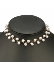 2018 eleganckie symulowane perły Chokers naszyjnik dla kobiet ślub kostium imprezowy kołnierz biżuteria wisiorek do naszyjnika w