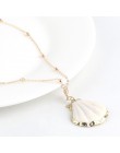 Gorący Boho szyszka naszyjnik morze muszla plażowa naszyjnik dla kobiet Collier Femme Shell Cowrie biżuteria letnia czeski