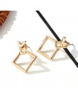 ZYZQ Fashion nieregularne geometryczne kolczyki wkręty damskie zaskoczony prezent urodzinowy dla Bestie wzór w trójkąta prosty t