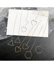 Moda trójkąt serce długie kolczyki Tassel koreański elegancki prosty Metal z cienkim łańcuszkiem minimalistyczny geometryczny ko