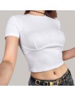 SUCHCUTE kobiet T-Shirt krótki top biała koszula pasek Poleras Mujer De Moda 2019 lato Polera Blanca Hot Casual koreański styl k