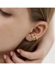 SRCOI 2 zestaw X kształt metalowe proste klipsy do uszu dla kobiet moda złoty srebrny kolorowy ze stopu Punk Style geometryczne 