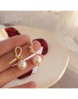 MENGJIQIAO 2018 nowy modny wiele stylów zroszony imitacja perły spadek kolczyki dla kobiet śliczne Bowknot koło Pendientes Mujer