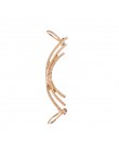 VAGZEB New Fashion Sliver złoty kolor gwiazda kształt długie kolczyki artystyczny kryształ klip na ucho mankiet na kolczyki dams