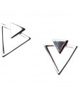 XIYANIKE 925 srebro proste trójkąt geometryczne kolczyki dla kobiet eleganckie ślubne ręcznie robiona biżuteria akcesoria