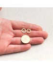 Nowy minimalistyczny okrągły kolczyk sztyfty Modne proste kolczyki ze stali nierdzewnej dla kobiet biżuteria bijoux brinco boucl