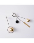 2017 asymetryczny koreański styl popularny projekt długie kolczyki Hollow koło metalowa kula boucles d'oreilles pendantes