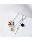 2017 asymetryczny koreański styl popularny projekt długie kolczyki Hollow koło metalowa kula boucles d'oreilles pendantes
