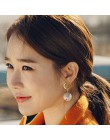 MENGJIQIAO 2019 koreański nowy TV seria gwiezdnych błyszczące cyrkon koło Tassel Metal Line kolczyki dla kobiet elegancka perła 