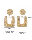 Vintage Dangle kolczyki dla kobiet złoto różowe złoto kolor geometryczne oświadczenie kolczyk 2020 Metal Earing wiszące biżuteri