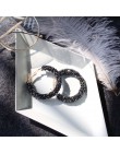 Luksusowe eleganckie okrągłe błyszczące Rhinestone kolczyki złote łezki dla kobiet Party Fashion klasyczny kryształ duży kolczyk