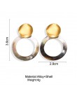 ZHOUYANG spadek kolczyki dla kobiet proste hiperbola styl geometria gładka metal srebrny złoty kolor Party biżuteria KAE209