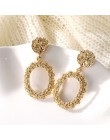 Vintage Dangle kolczyki dla kobiet złoto różowe złoto kolor geometryczne oświadczenie kolczyk 2020 Metal Earing wiszące biżuteri