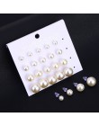FAMSHIN 12 par/zestaw kobiety kwadratowe kolczyki kryształowe serce zestaw 2019 czechy nowy kryształ imitacja perły kolczyki dla