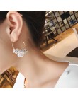 2019 New Arrival symulowane-pearl klasyczne kobiety Dangle kolczyki kreatywny w nowym stylu przesadzone moda kobiet fala koreańs