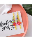 MENGJIQIAO 2019 nowe przesadzone kolorowe kwiat rozgwiazda opadające kolczyki z długimi frędzlami dla kobiet moda Jewlery Boucle