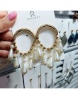 2019 New Arrival symulowane-pearl klasyczne kobiety Dangle kolczyki kreatywny w nowym stylu przesadzone moda kobiet fala koreańs