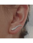 KISSWIFE moda osobowość metalowy liść proste ucho Sweep Wrap srebrny złoty kolor ucho Climber Leafs klips do ucha mankiety kolcz