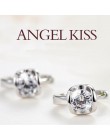 ZHOUYANG stadniny kolczyki dla kobiet koreański styl anioł pocałunek cyrkonia srebrny kolor kolczyk Party prezent biżuteria KAE1