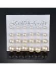 Modyle 2019 New Fashion 12 par/zestaw biały imitacja perły stadniny kolczyki dla kobiet biżuteria akcesoria