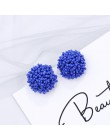 AENSOA 2019 koreańska, niebieska geometryczne wiszące kolczyki wielokrotne kolczyki Drop Trendy zroszony żywica akrylowe kolczyk