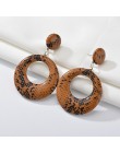 MESTILO nowe Oversize geometryczne kolczyki dla kobiet Punk Vintage duże kreatywne kolczyki skóra węża Party biżuteria Oorbellen